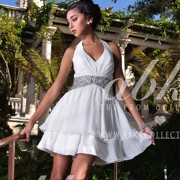 Halter Backless Cocktail Dress - Prom / Pageant - Picture 1 of 7